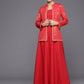 Ahalyaa Crepe Top With Skirt & Jacket | Swadesiicart