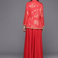 Ahalyaa Crepe Top With Skirt & Jacket | Swadesiicart