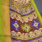 Shades of Cream And Parrot Green Blouse Patola Print Semi Chanderi Saree By Gayathri Reddy Designer Studio | Swadesiicart