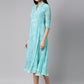 Souchii Women Floral Chiffon A-Line Midi Dress - Swadesiicart