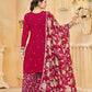 Anaita Red Roman Silk Embroidered Salwar Suit