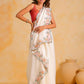 Vamsee Sundha White Tussar Silk Saree - Swadesiicart