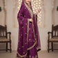 Anaita Purple Silk Readymade Suit with Embroidery & Diamond Work