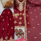 Anaita Maroon Silk Readymade Suit with Embroidery & Diamond Work