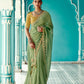 Anaita Green Embroidery Work Saree With Jacquard Work Blouse Piece