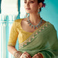 Anaita Green Embroidery Work Saree With Jacquard Work Blouse Piece