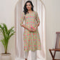 Vaasva Women Multi Cotton Printed Straight Kurti - Swadesiicart