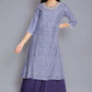 W for Woman Blue A-line kurta with Embroidery