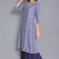 W for Woman Blue A-line kurta with Embroidery