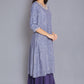 W for Woman Blue A-line kurta with Embroidery