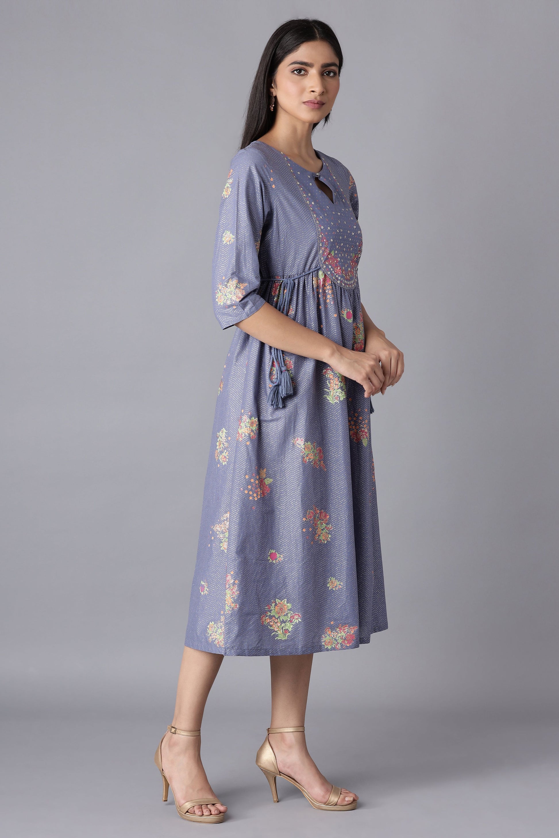 W for Woman Blue Gathered Dress