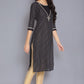 W for Woman Black Round Neck Straight kurta