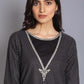 W for Woman Black Round Neck Straight kurta