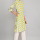 W for Woman Green Printed Button Down kurta