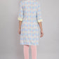 W for Woman Blue Printed kurta