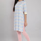 W for Woman Blue Printed kurta