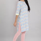 W for Woman Blue Printed kurta