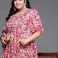 Ahalyaa Women's Traditional wear Ethnic Dress - Red | Swadesiicart
