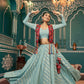 AI Fashion Pista Green Viscose Rayon Designer Navratri Lehenga Choli Collection