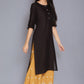 W for Woman Black Round Neck Solid kurta