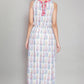 W for Woman Blue Printed Cut-outs Dress