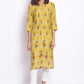 W for Woman Celery Yellow Placement Print kurta
