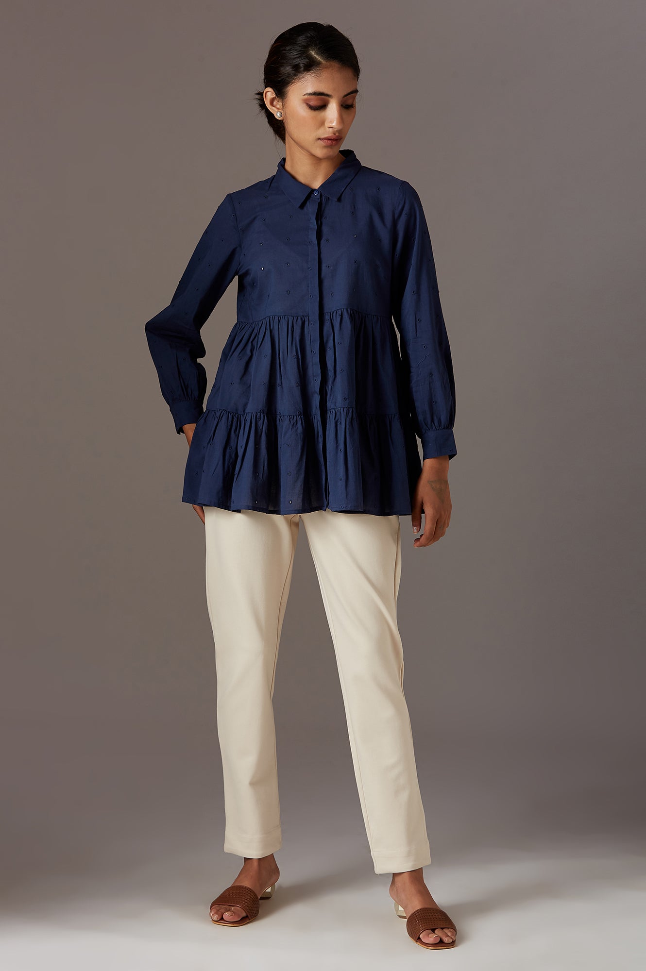 W for Woman Beige Slim Pants