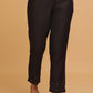 W for Woman Black Solid Slim Pants