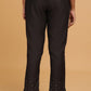 W for Woman Black Solid Slim Pants
