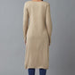 W for Woman Beige Embroidered Winter kurta