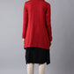 W for Woman Red Soft Acrylic Cardigan