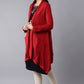 W for Woman Red Soft Acrylic Cardigan