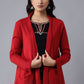 W for Woman Red Soft Acrylic Cardigan