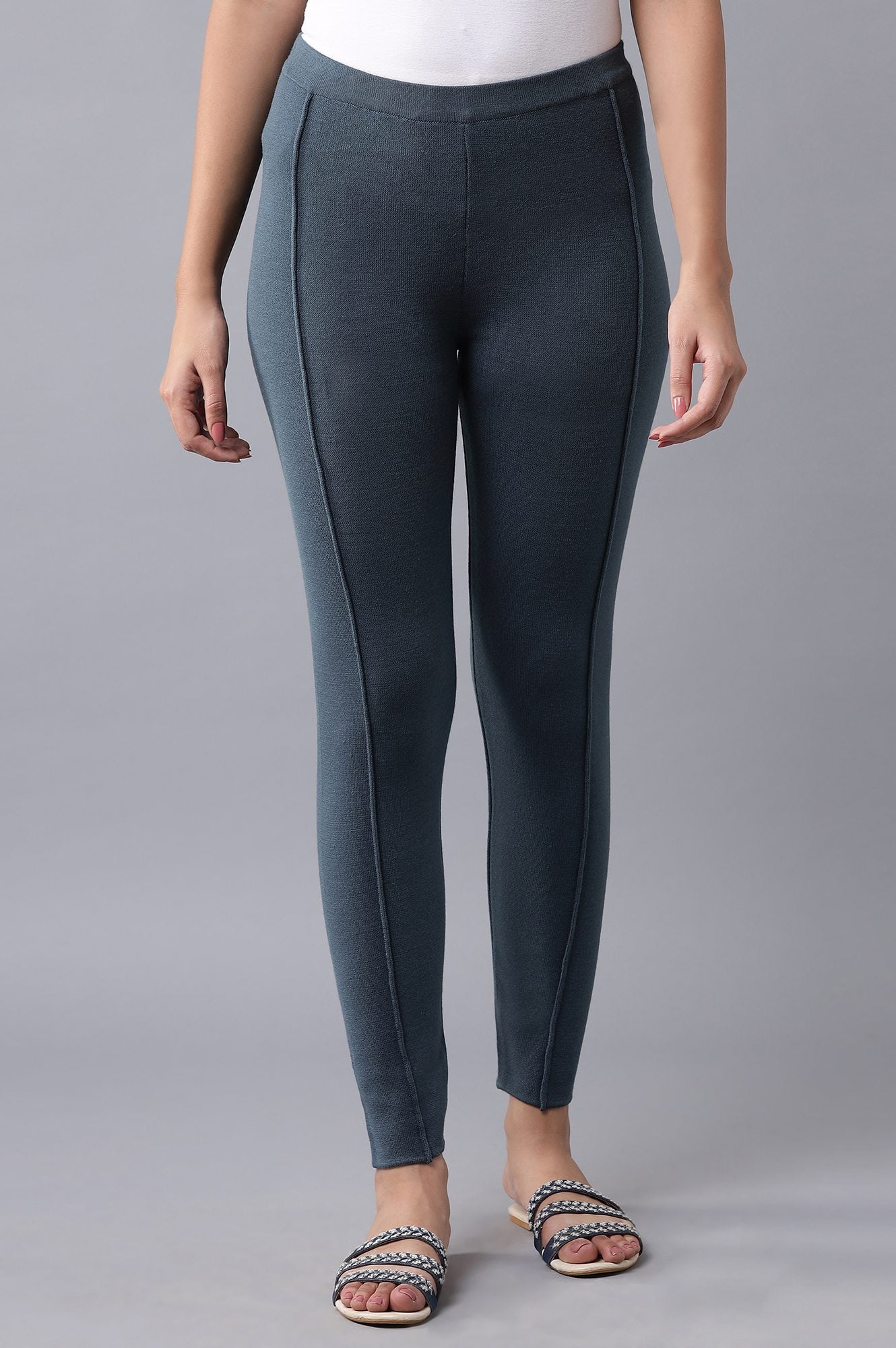 W for Woman Blue Pintuck Tights