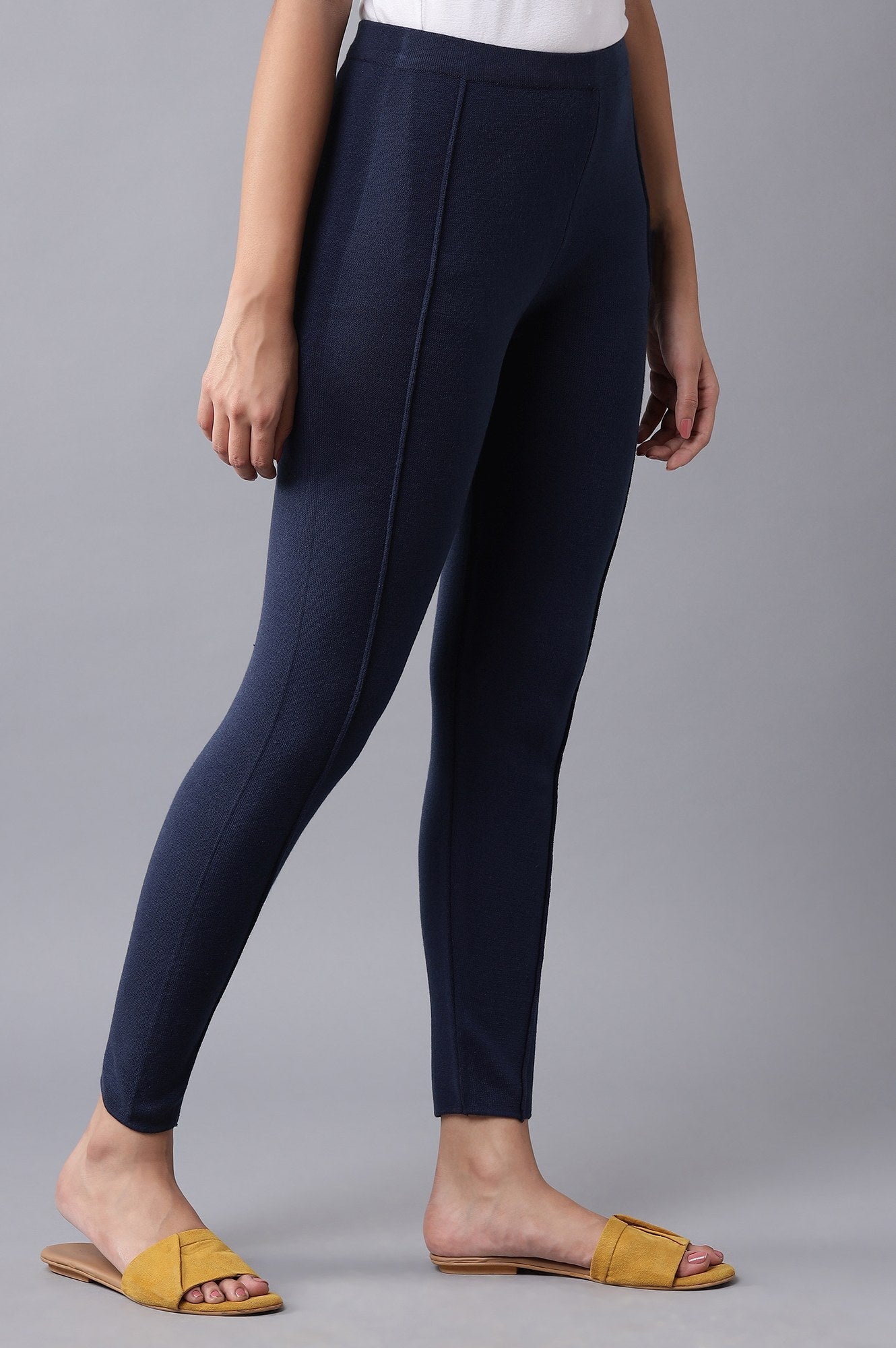 W for Woman Blue Pintuck Tights