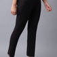 W for Woman Black Knitted Slim Pants