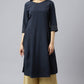 W for Woman Blue Sequin Light Festive kurta