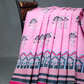 Block Print Baby Pink Combo Mulmul Cotton Saree By Gayathri Reddy Designer Studio | Swadesiicart