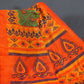 Parrot Green Printed Cotton Brasso Saree By Gayathri Reddy Designer Studio | Swadesiicart