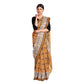Exclusive Collection 100% Pure Cotton Biege Tant Saree With Hand Weaving Work - Swadesiicart