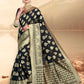 Vardha Black Woven Zari Banarasi Saree | Swadesiicart