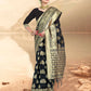 Vardha Black Woven Zari Banarasi Saree | Swadesiicart