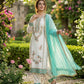 Anaita Blue & White Gimmy Chu Readymade Suit with Embroidery & Moti Work