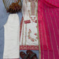 Anaita Pink & White Gimmy Chu Readymade Suit with Embroidery & Moti Work