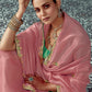 Anaita Pink Embroidery Work Saree With Jacquard Work Blouse Piece