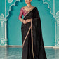 Anaita Black Embroidery Work Saree With Jacquard Work Blouse Piece
