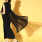 Juniper Women Black Georgette Embellished Saree Style Dress | Swadesiicart