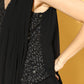 Juniper Women Black Georgette Embellished Saree Style Dress | Swadesiicart
