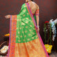 Lorenvalley Fashion Navyblue Kanjivaram Silk Woven Design with Zari Weaving Saree - Swadesiicart