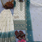 Anaita Blue & White Georgette Readymade Suit with Embroidery & Sequence Work